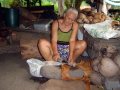grandma Kohueinui preparing tapas wood