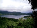 View of Huahine inner lagoons.
