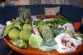 The market bounty.  Table worth of food for $80 Tahitian prices.